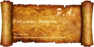 Patzauer Andrea névjegykártya