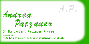 andrea patzauer business card